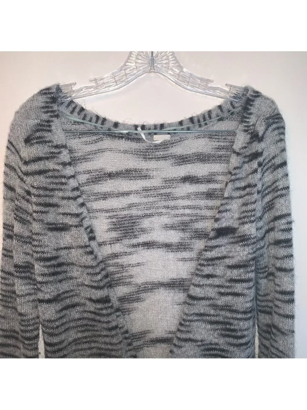Free People Beach Tiger Stripe Long Sleeve Mohair Cardigan M
